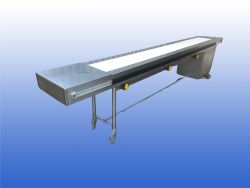 RVS horeca  transportband lees tafel inpaklijn 