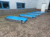 Zware RVS transportband 2,5 meter met 700 mm band en trommelmotor in koprol