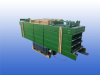 Aangedreven rollenbaan met buffer werking om de 75 cm en plug and play installatie voor geautomatiseerde producttransporten Douw Transportsystemen