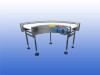 Bochtband 90 graden met 50 cm bandbreedte, RVS frame en tweezijdige zijgeleiding van Kramer & Duyvis.