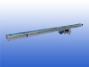 Gebruikte transportband 20 cm breed 7,65 meter lang met PVC band en RVS frame