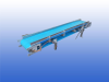 Gebruikte RVS transportband 40 cm breed 2,6 meter met zijgeleiding 5 cm