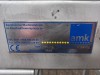 Gebruikte transportband 1,6 meter met 400 mm band en hoogte verstelbaar onderstel