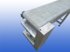Gebruikte transportband met RVS frame, 40 cm bandbreedte en 2 meter lengte