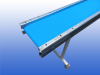 RVS transportband met 35 cm bandbreedte, 4,6 meter lengte en verstelbare ondersteuningen van 78 tot 88 cm