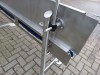 Transportband 2,4 meter met 240 mm band en verstelbare zijgeleiding van 28 cm hoog