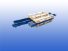 Transportband 8,25 meter met 80 mm getande riem voor hoge trekkracht