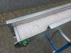 Transportband op wielen met RVS frame, 20 cm bandbreedte en 5,2 meter lengte
