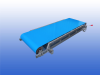 Zware RVS transportband 2,5 meter met 700 mm band en trommelmotor in koprol