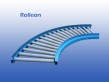 Rollenbaanbocht gebruikt 55 cm Unex