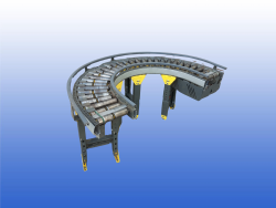 Rollenbaanbocht aangedreven