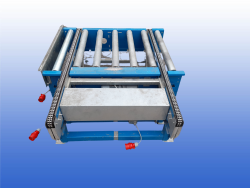 Haakse overzetter pallet rollenbaan