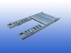 Pallet rollenbaan  gebruikt voor blokpallet 