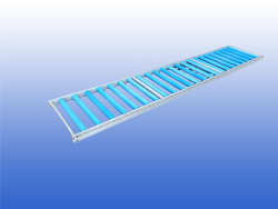 rollenbaan met kunststof rollen 