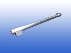 RVS vijzel schroeftransporteur 3,7 meter met totale lengte van 4 meter inclusief motor (2)