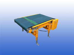 Transportband 1,15 meter met 730 mm band en hoogte verstelbare ondersteuning van 48 tot 63 cm