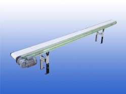 Transportband 4,55 meter met hoogte 70 cm en optionele verstelbare ondersteuning