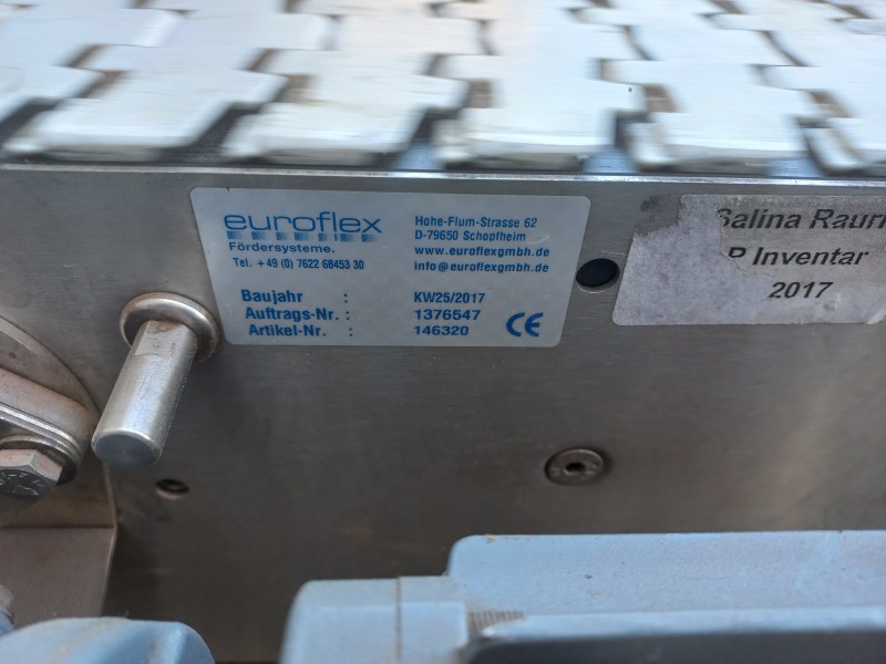 euroflex gmbhFlessen transportband gebruikt met zij geleiding 