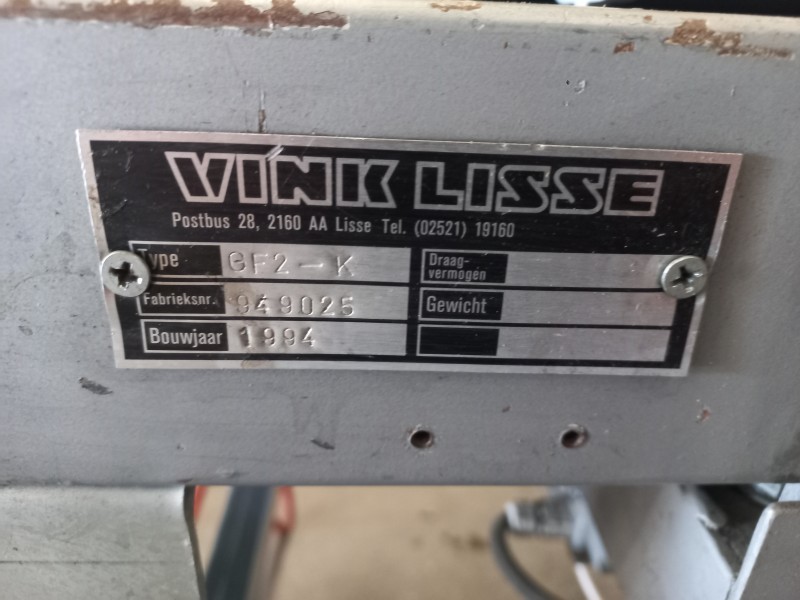 Vink Lisse transportband gebruikt 
