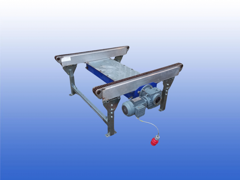 Aangedreven kettingtransporteur 1,2 meter met 1080 mm kettingbreedte en duplex ketting