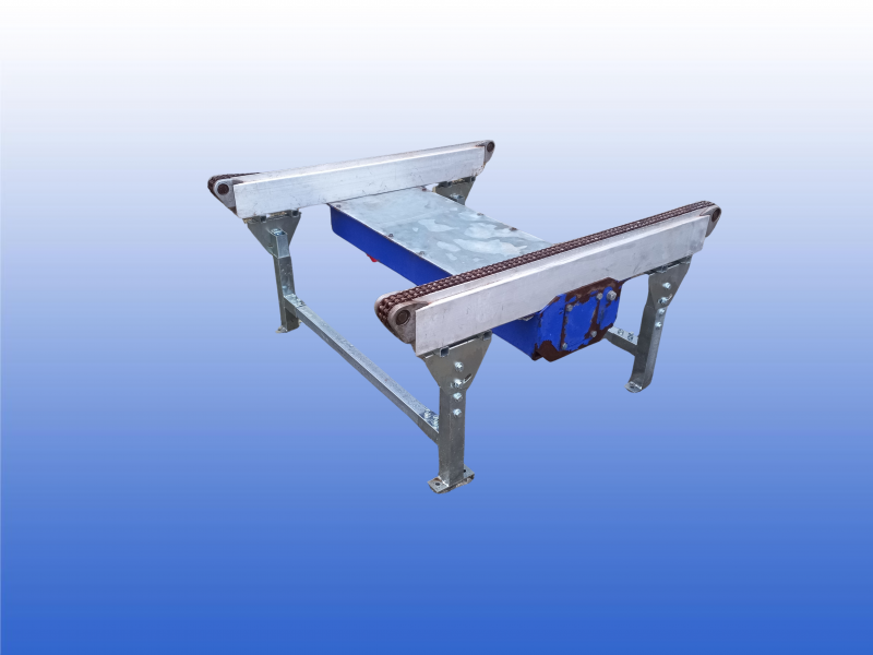 Aangedreven kettingtransporteur 1,2 meter met 1080 mm kettingbreedte en duplex ketting