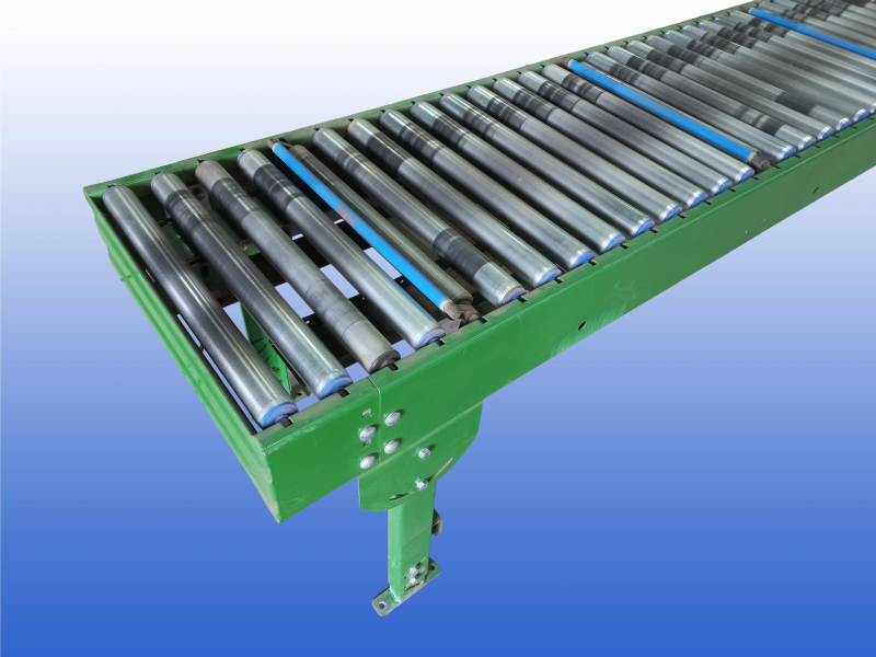 Aangedreven rollenbaan met buffer werking om de 75 cm en plug and play installatie voor geautomatiseerde producttransporten Douw Transportsystemen