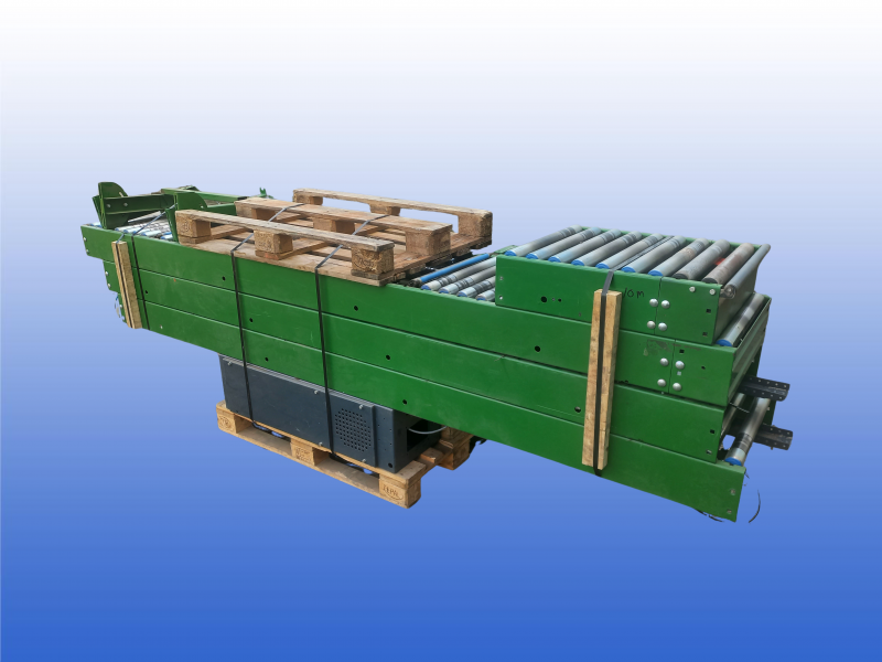 Aangedreven rollenbaan met buffer werking om de 75 cm en plug and play installatie voor geautomatiseerde producttransporten Douw Transportsystemen