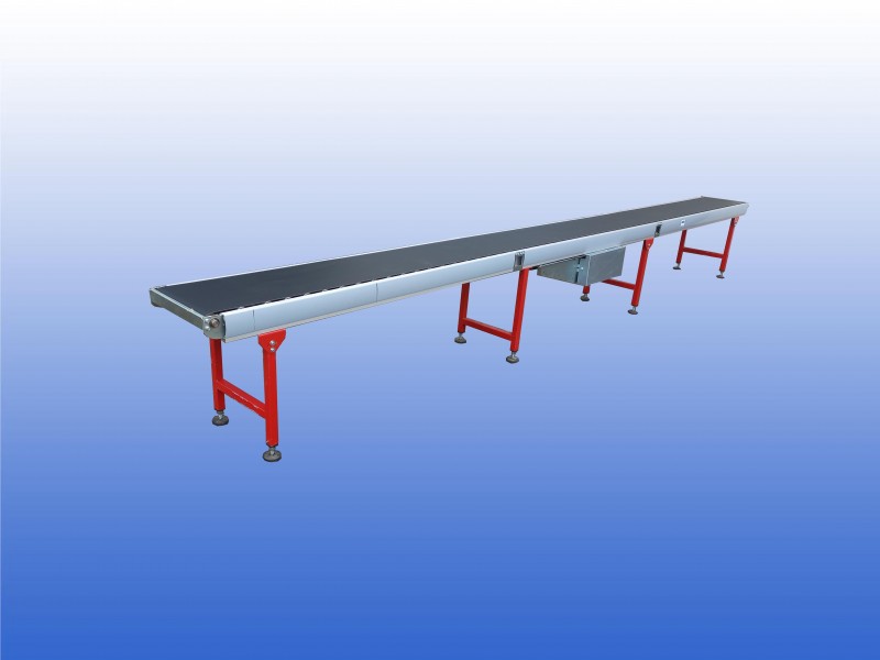 Arco Solutions transportband 6,1 meter lang, 42 cm breed, met hoogte verstelbare poten van 72 tot 80 cm.