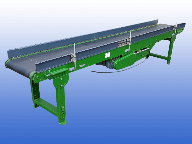 Douw transportband van 4 meter met 50 cm bandbreedte en verstelbare ondersteuning