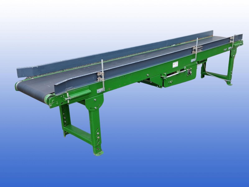 Douw transportband van 4 meter met 50 cm bandbreedte en verstelbare ondersteuning