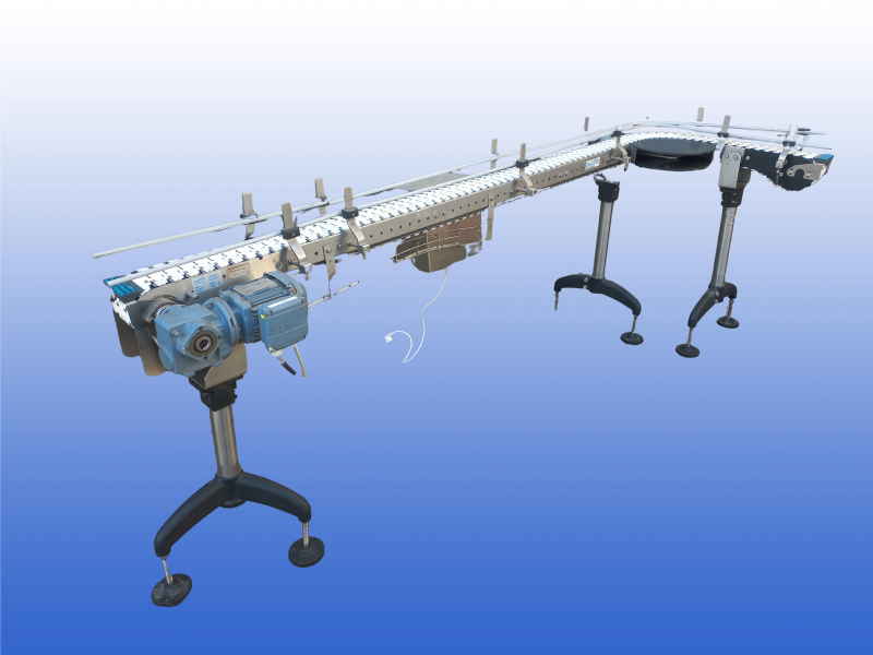 euroflex gmbhFlessen transportband gebruikt met zij geleiding 