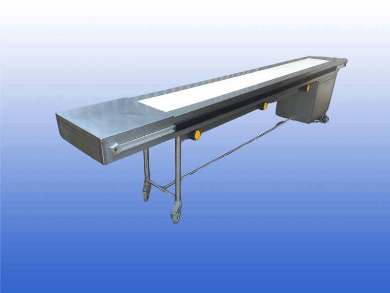 RVS horeca  transportband lees tafel inpaklijn 