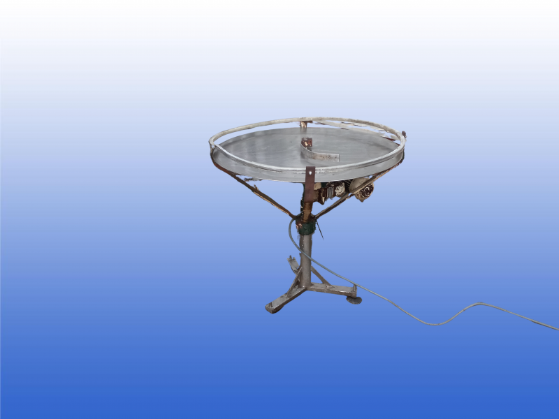 Industriële draaitafel 1000 mm met RVS blad voor pallet handling