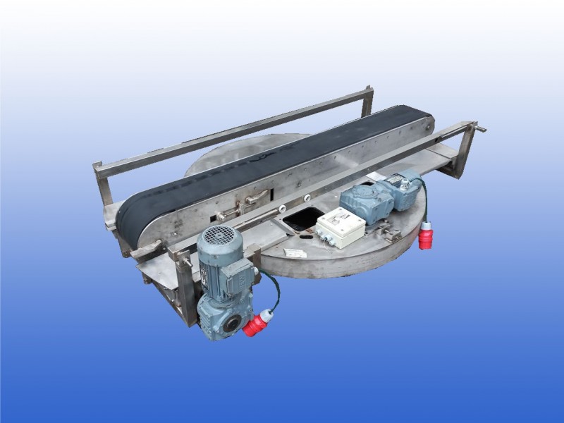 Turning table used Draaistation transprotband 