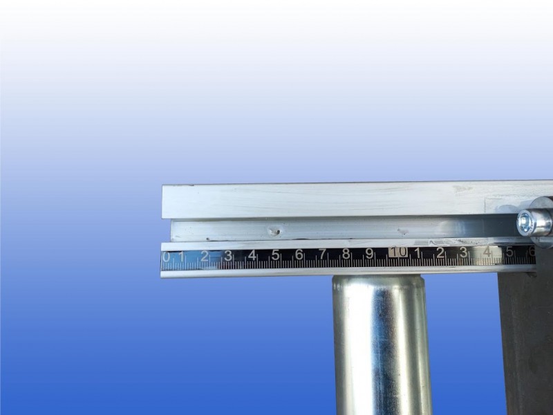 Lengteaanslag zaagtafel rollenbaan - 3 meter 