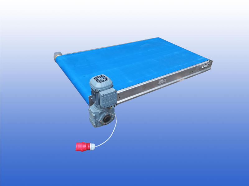 RVS transportband 1,55 meter met 900 mm bandbreedte