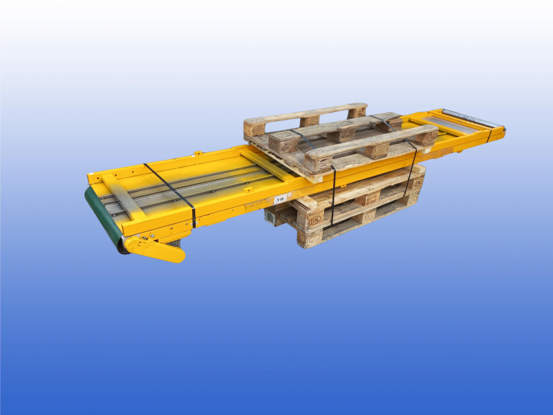 Schuma transportband van 60 cm breed en 7 meter lang met hoogte verstelbaar onderstel van 67 cm tot 107 cm