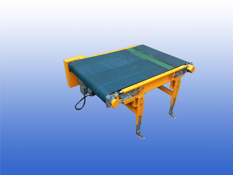 Transportband 1,15 meter met 730 mm band en hoogte verstelbare ondersteuning van 48 tot 63 cm