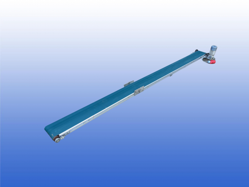 Gebruikte transportband van 3 meter lang met een bandbreedte van 16 cm.