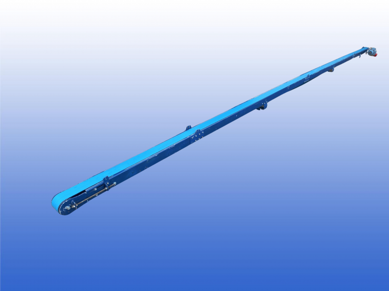 Transportband 8,25 meter met 80 mm getande riem voor hoge trekkracht