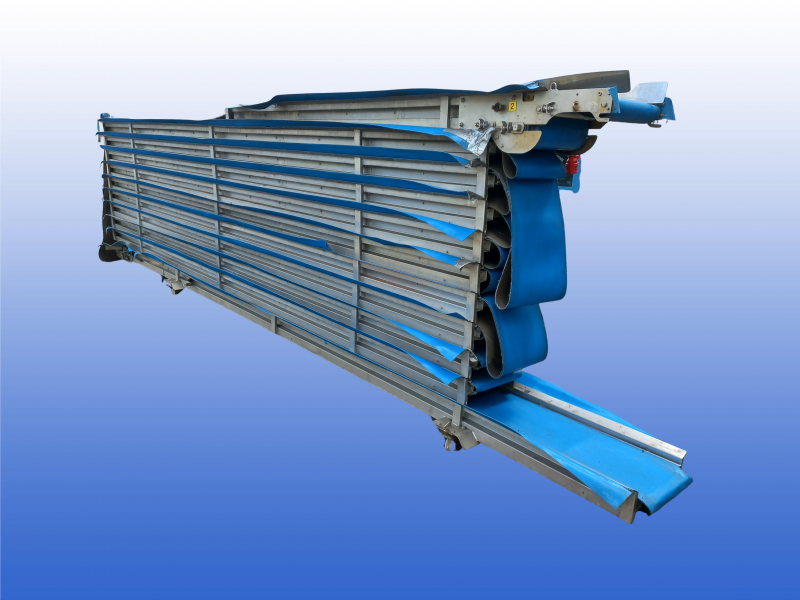 Gebruikte transportband 37 cm breed 64,3 meter lang modulair opgebouwd
